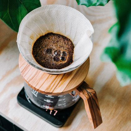 pour over coffee preparation