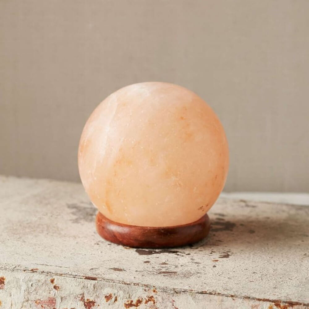 Globe/Sphere Salt Rock Lamp (6-8 Lbs)-Pink Crystal Salt