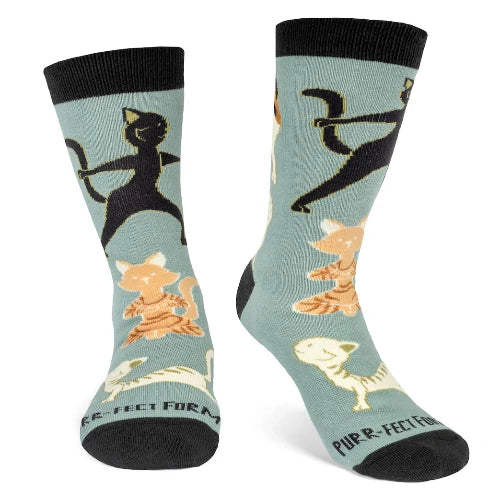 Yoga Cat Novelty Socks